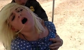 Police strap anal Cute platinum-blonde stunner Marilyn Moore get